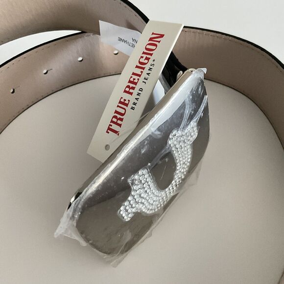 True Religion Belt Rhinestone Logo On Silver-tone Buckle S / M main image 2